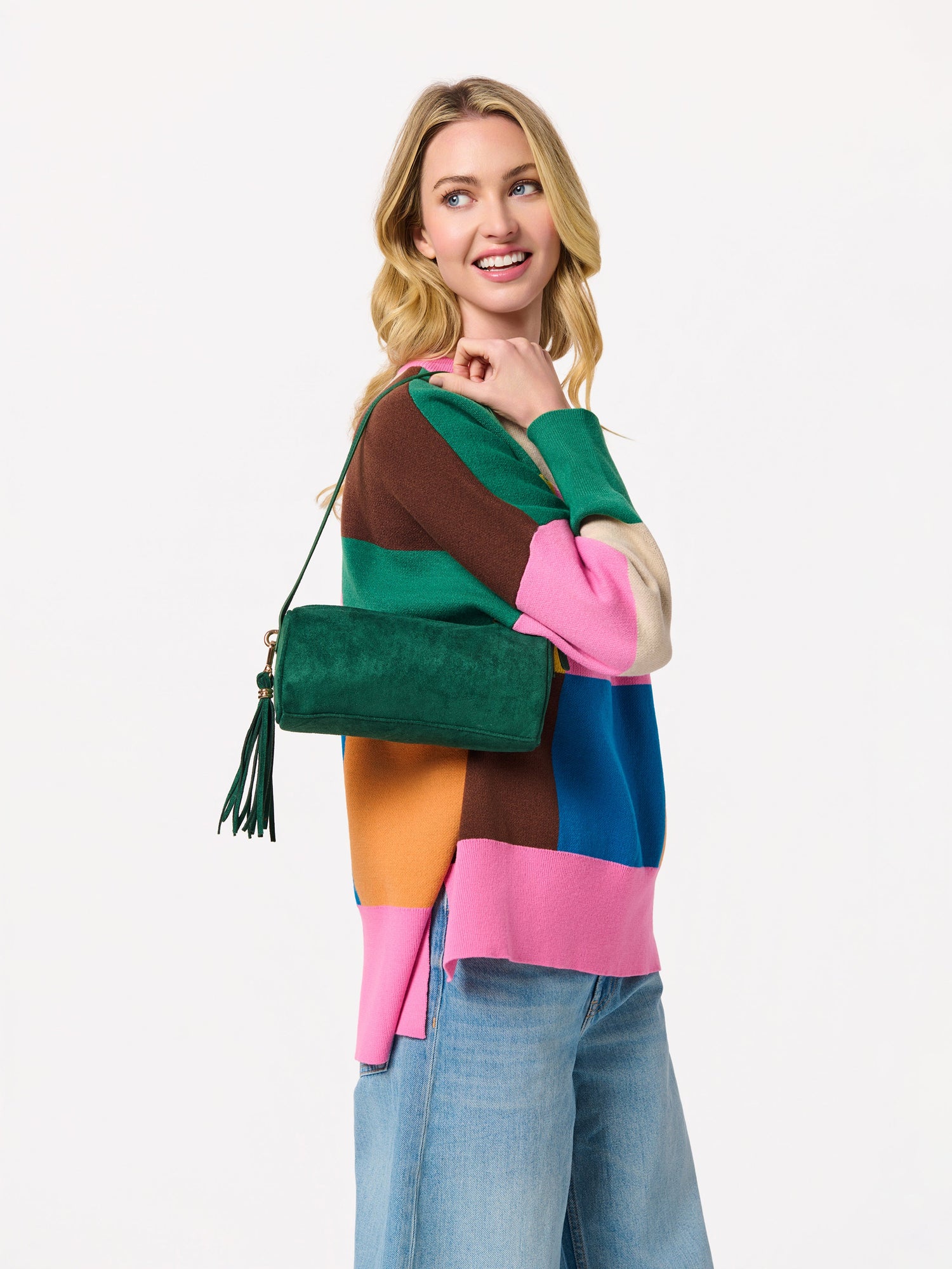 Kylie Barrel Shoulder Bag - Emerald