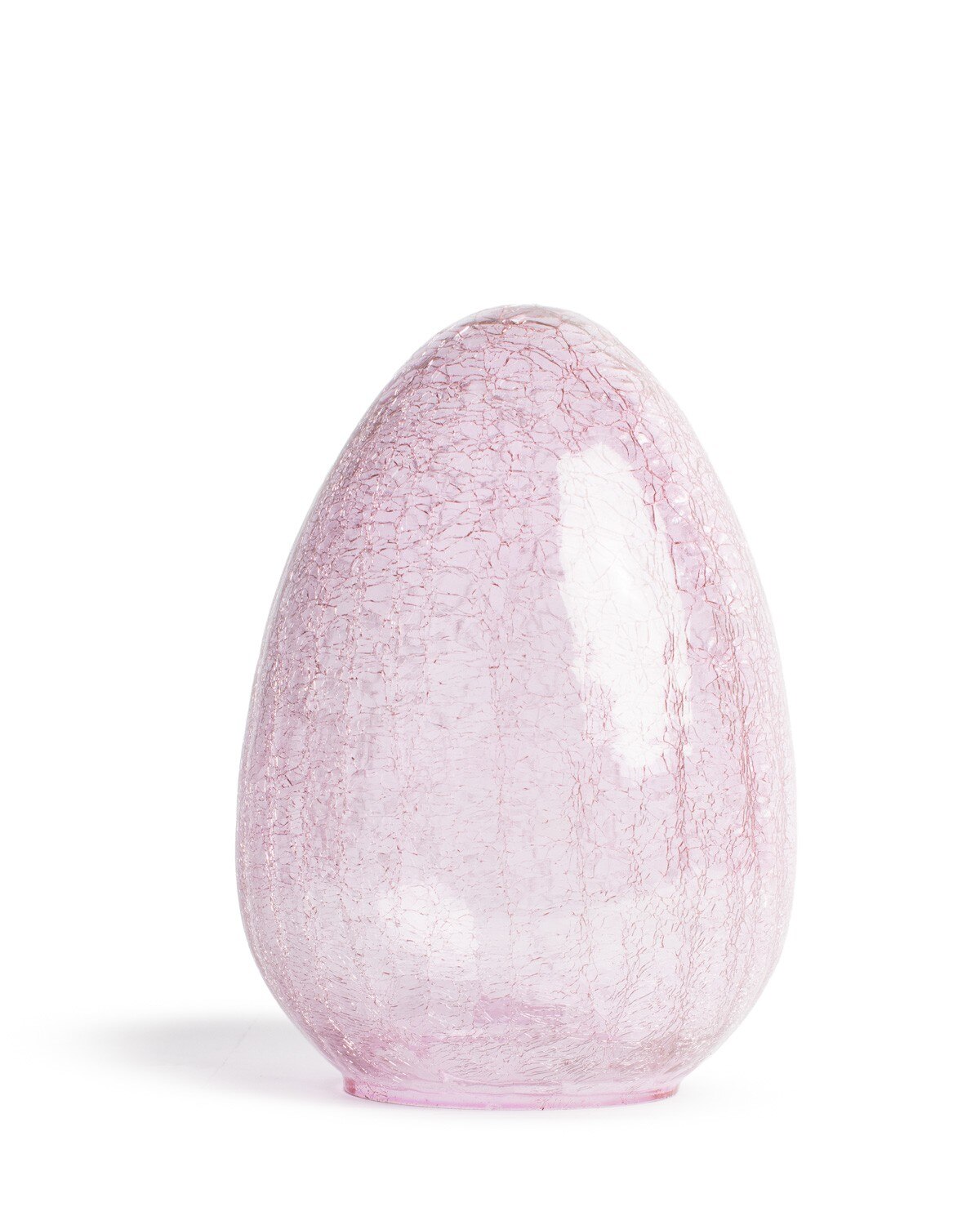 Large Amelia Glass Egg in Pink 7x10