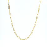 Gold paperclip chain necklace