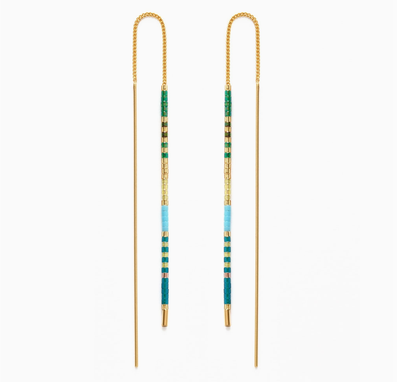 Miyuki Threader Earrings Seashore