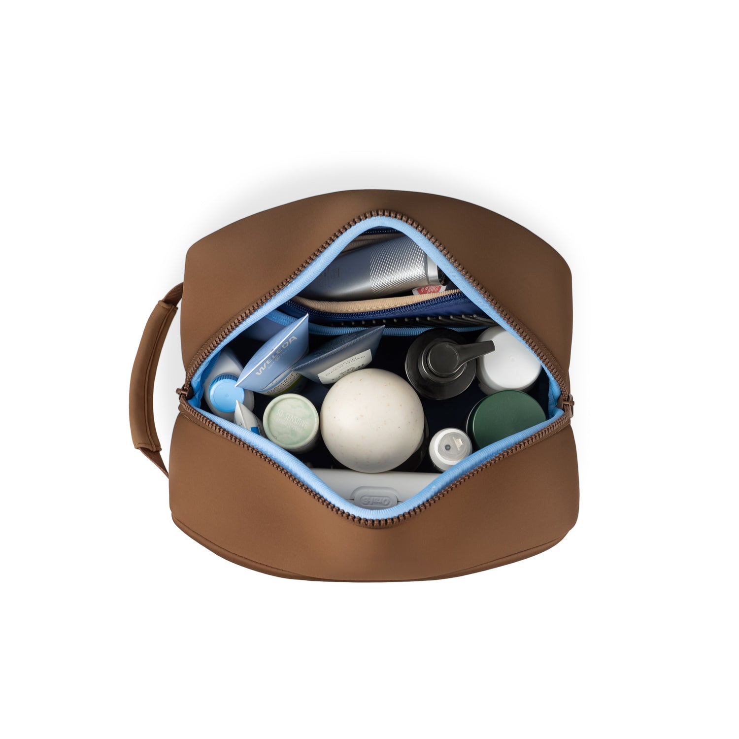 Neoprene Dopp - Kit Chocolate/ Pearl Blue