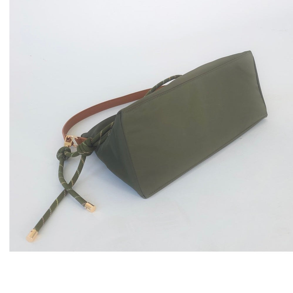 Olive - Nikki Nylon Slouchy Shoulder Bag