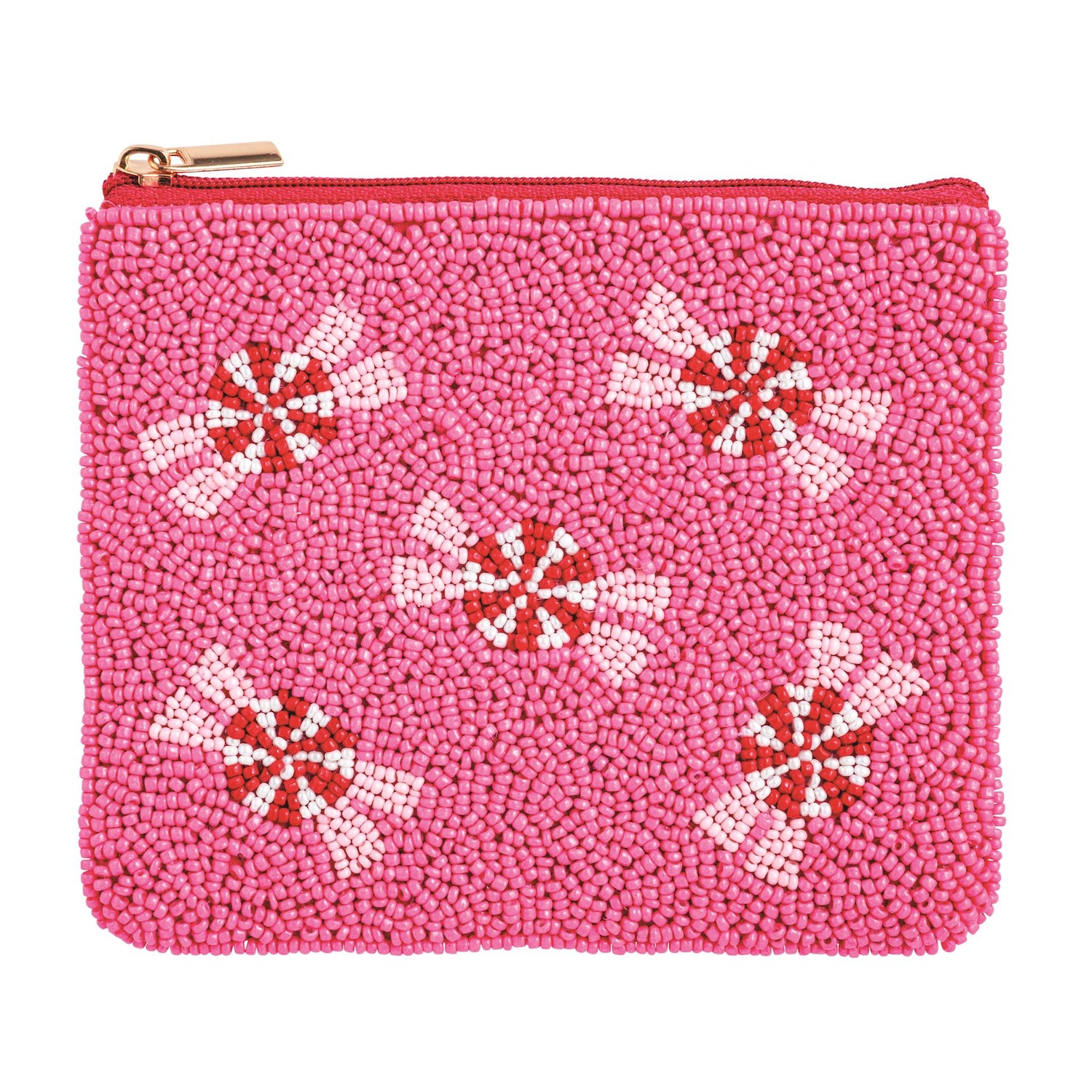 Peppermint Pink Holiday Beaded Case
