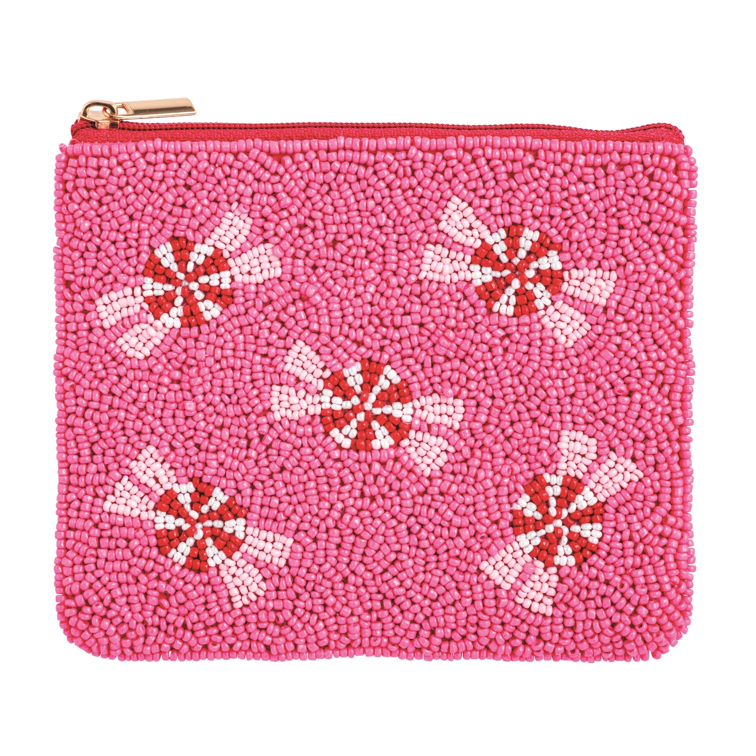 Peppermint Pink Holiday Beaded Case