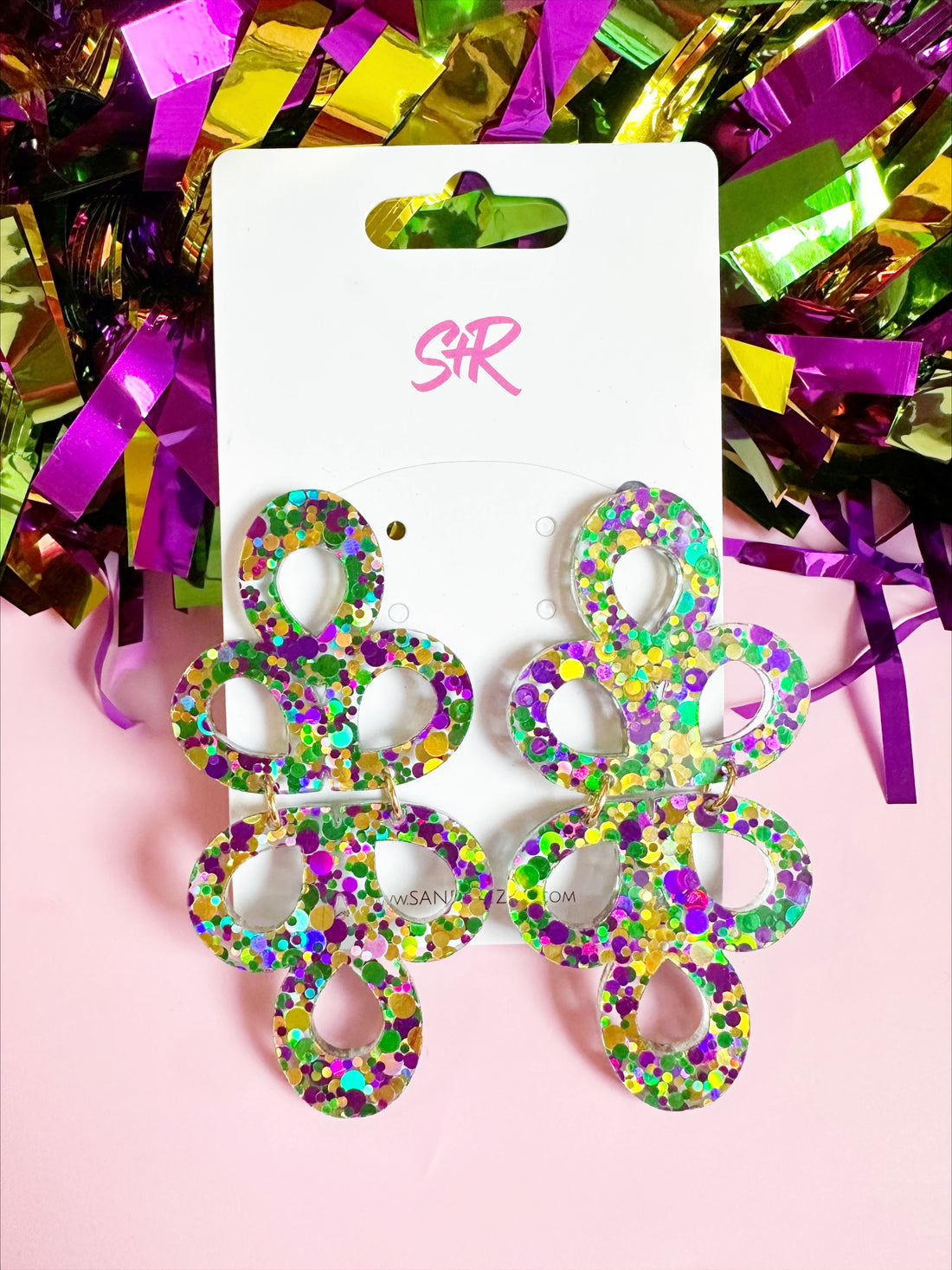 Mardi Gras Janey Earring