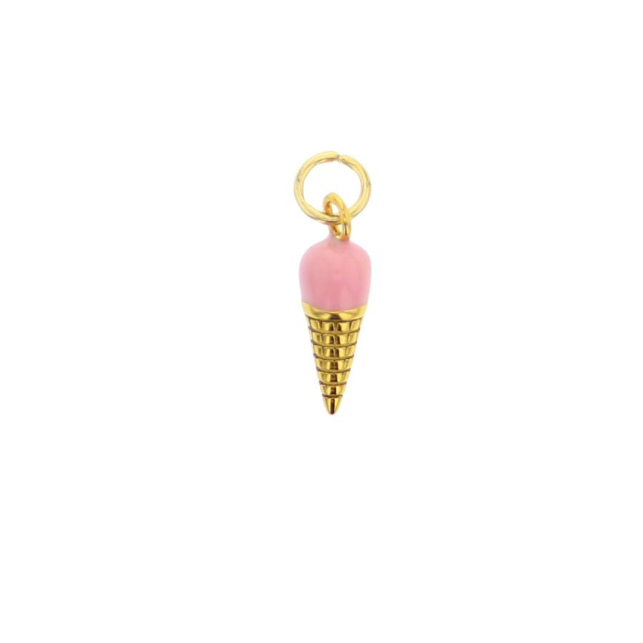 Pink Ice Cream Cone Charm