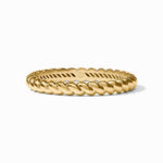 Gold twisted rope band ring with a small diamond accent