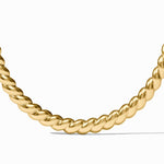 Gold twisted rope chain necklace