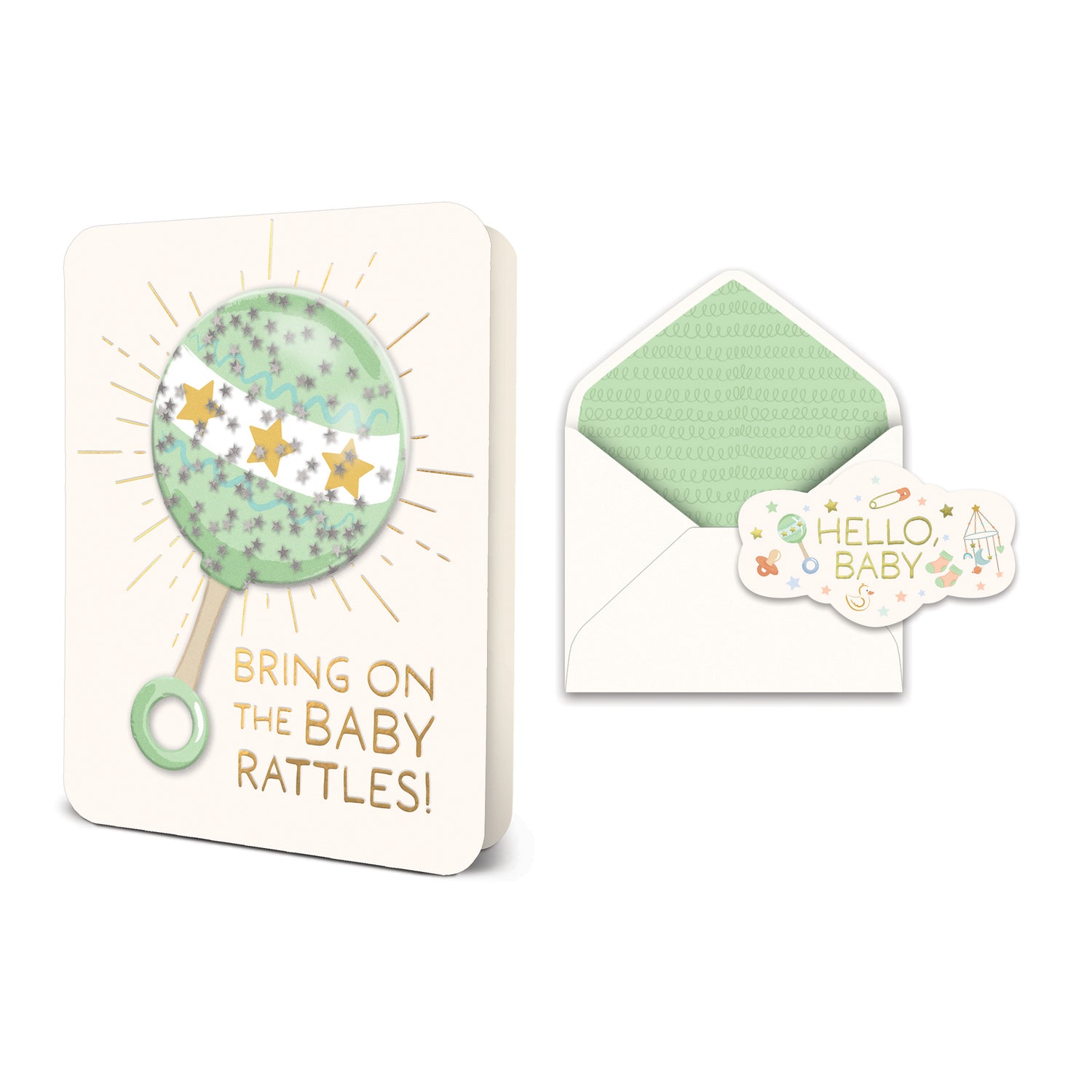 Ready to Rattle Deluxe Greeting Card