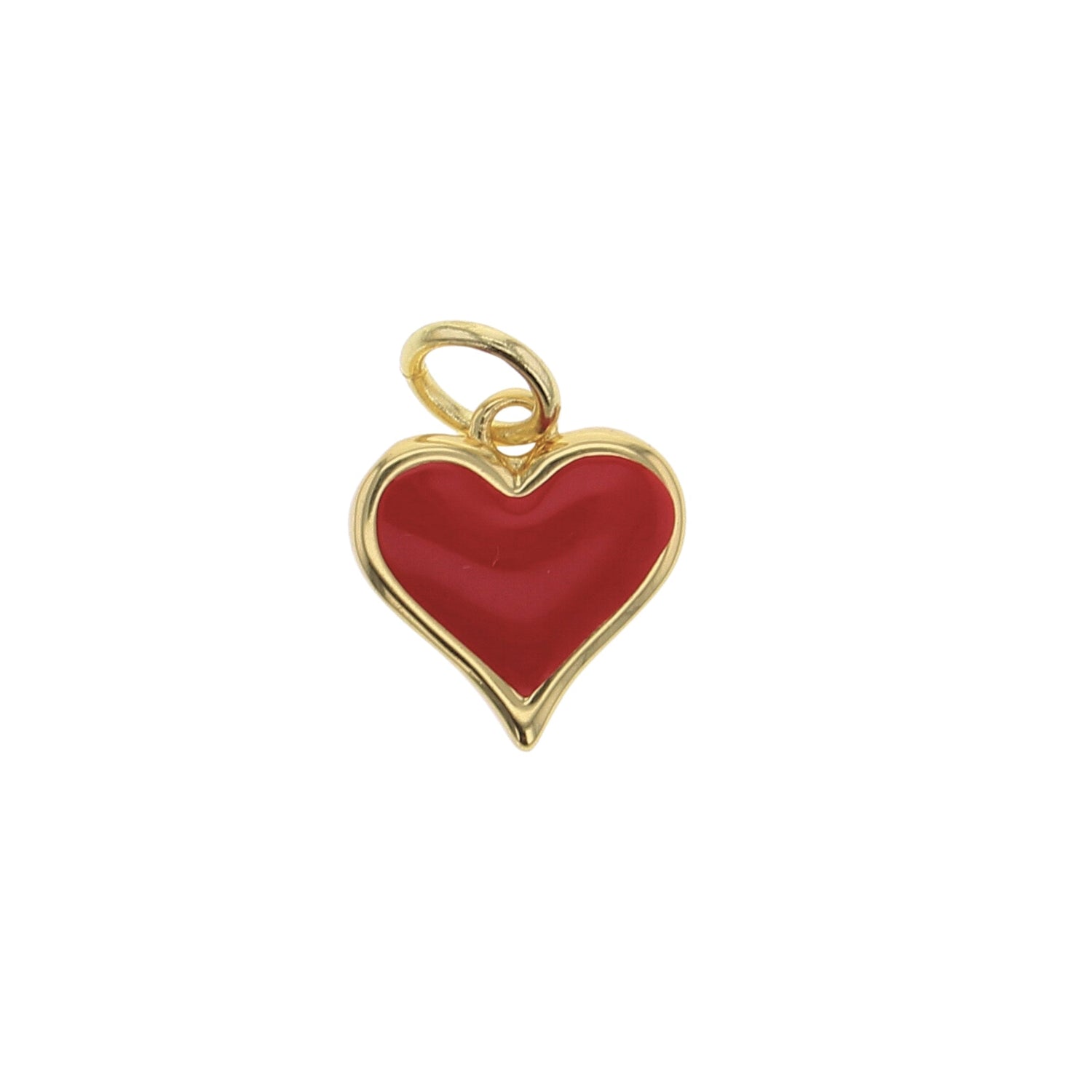Red Enamel Heart Charm