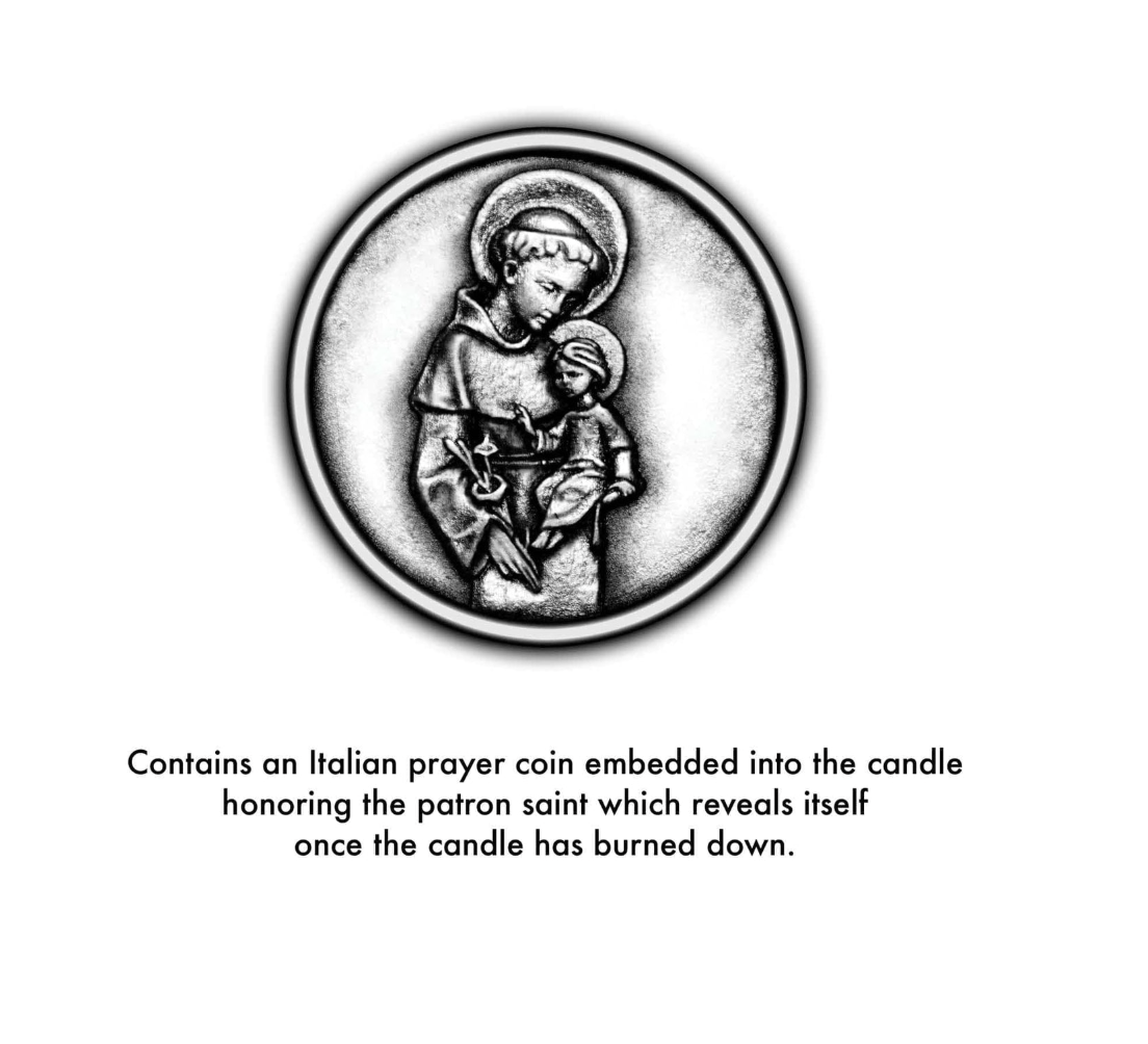 Saint Candle - St Anthony of Padua, Saint of Finding Love and Lost Articles
