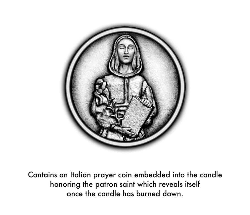 Saint Candle - St Dymphna, Saint of Stress, Anxiety and Mental Health