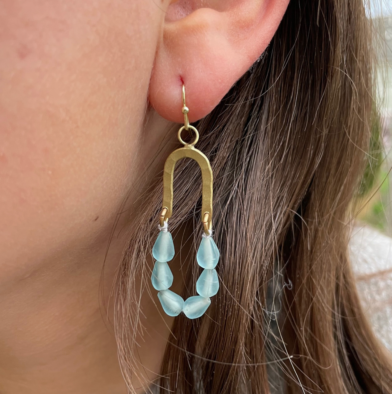 Seascape Drop Earrings Aqua