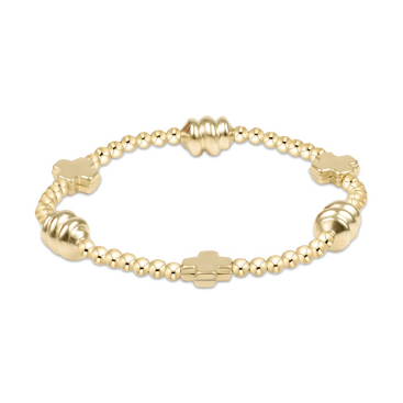 Signature Cross Gold & Admire Gold 3mm Gold Bracelet