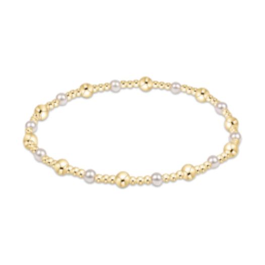 Sincerity Gold & Pearl 4mm Bracelet