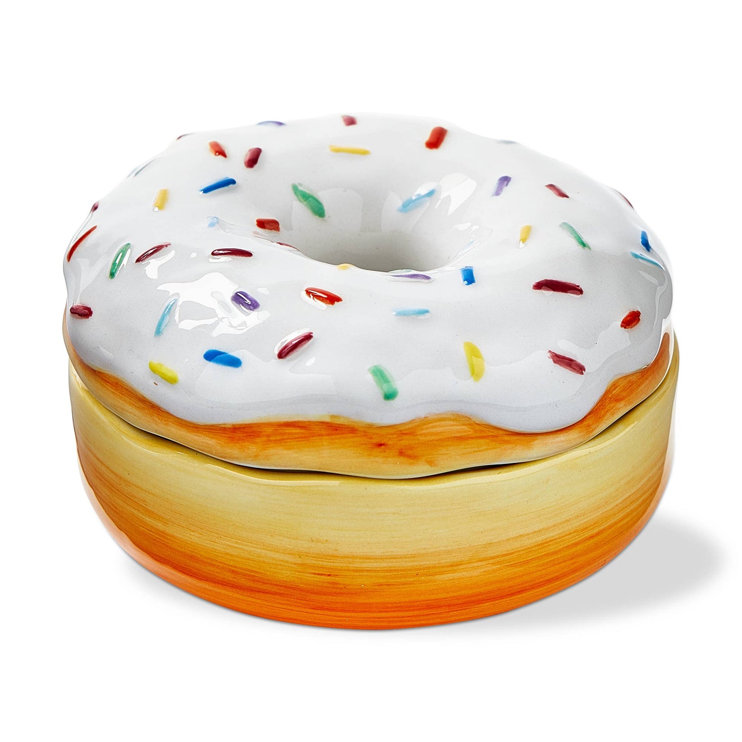 Sprinkle Donut Trinket Dish - White