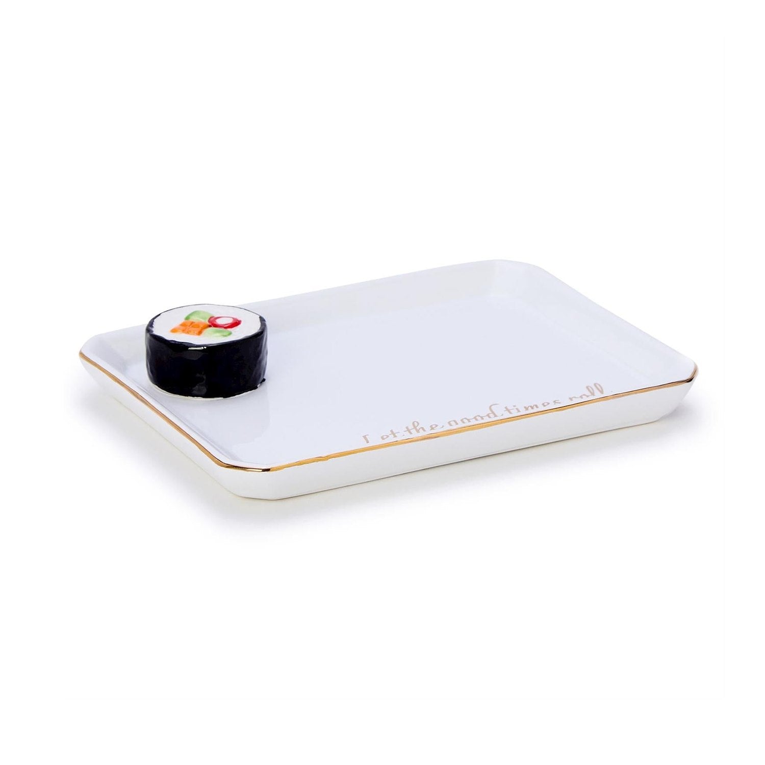 Sushi Icon Trinket Tray with Saying