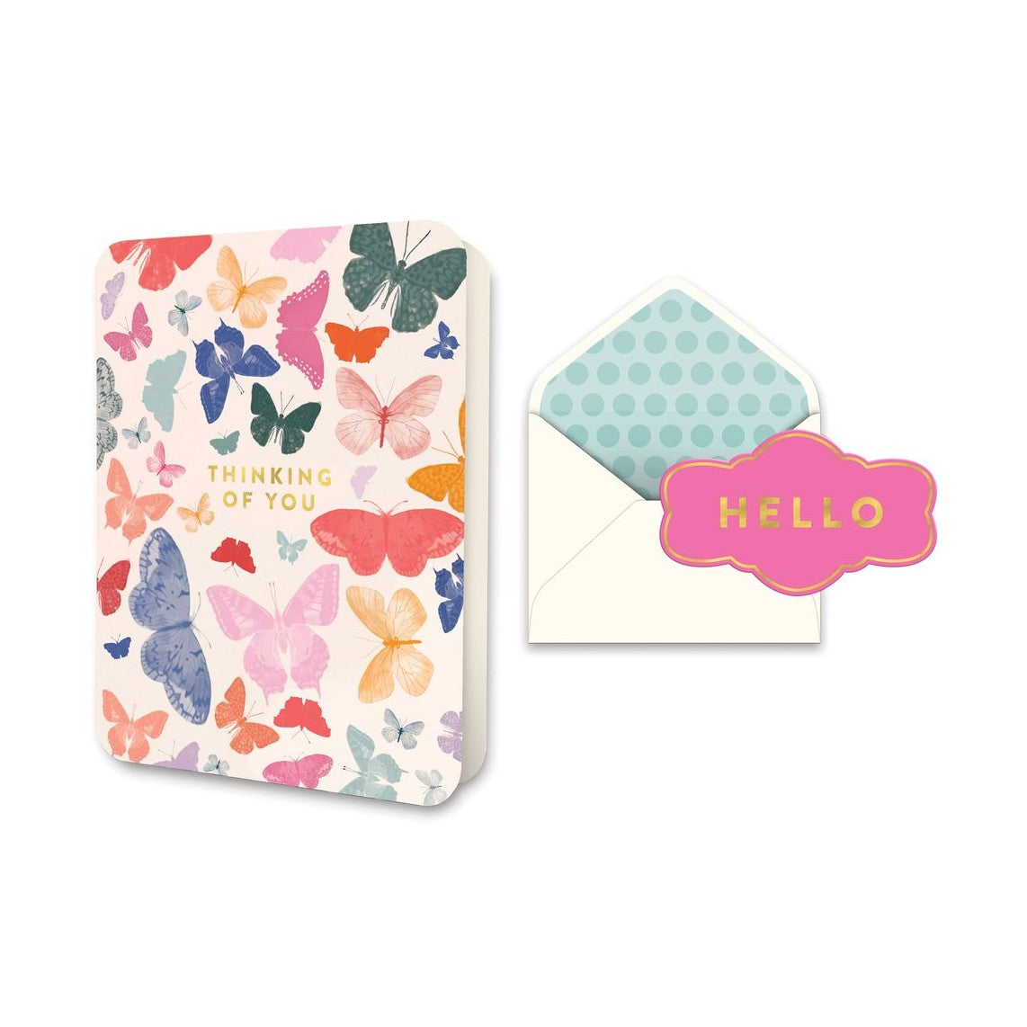 Thinking of You Butterflies Deluxe Greeting Card