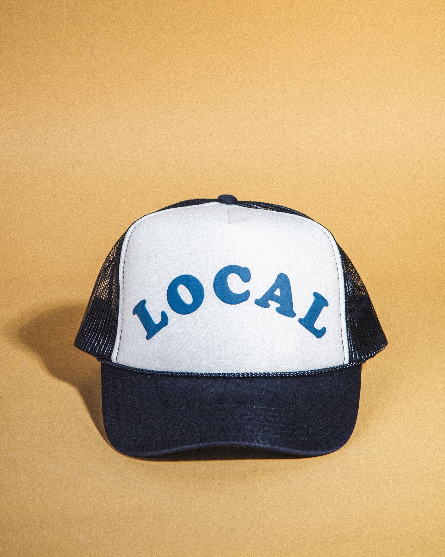 White & Blue "LOCAL" Trucker