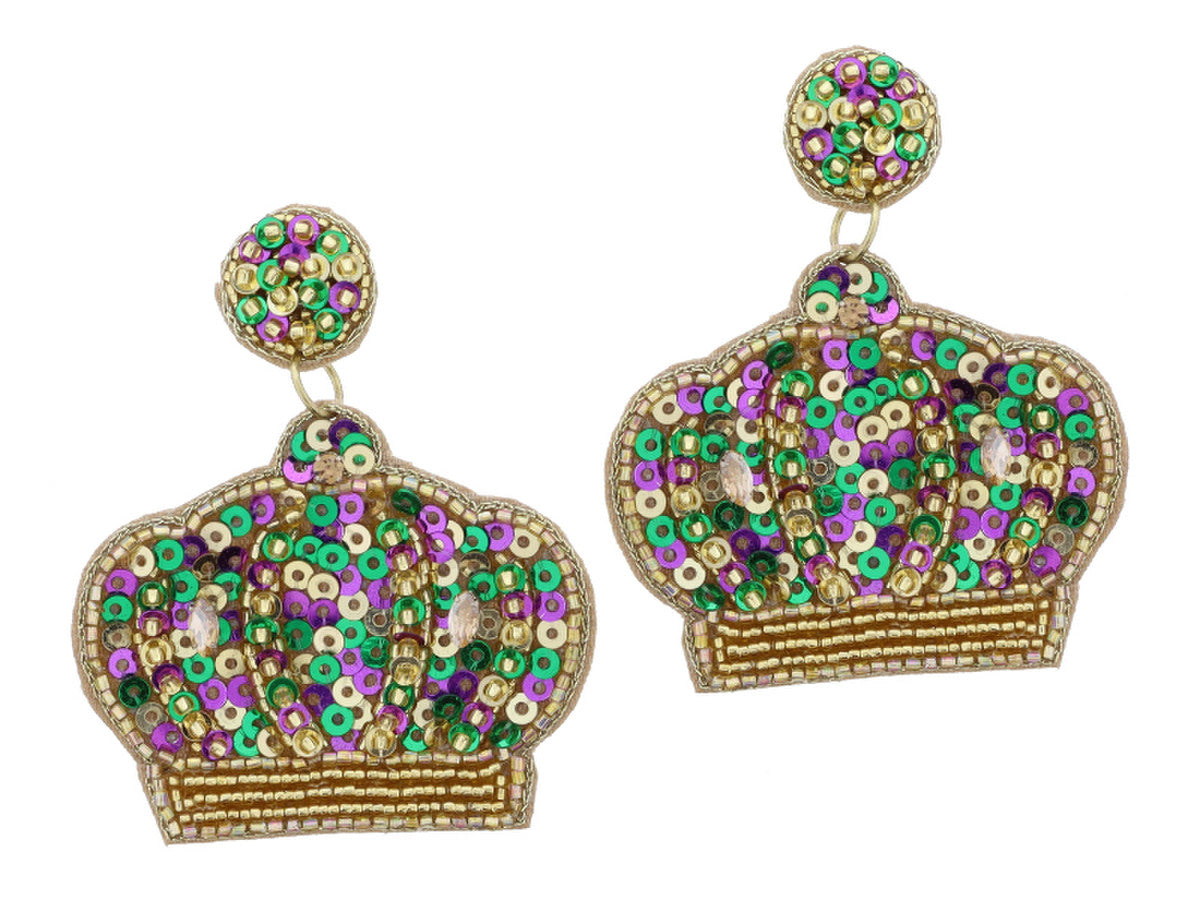 MG Crown Bead Post Earring