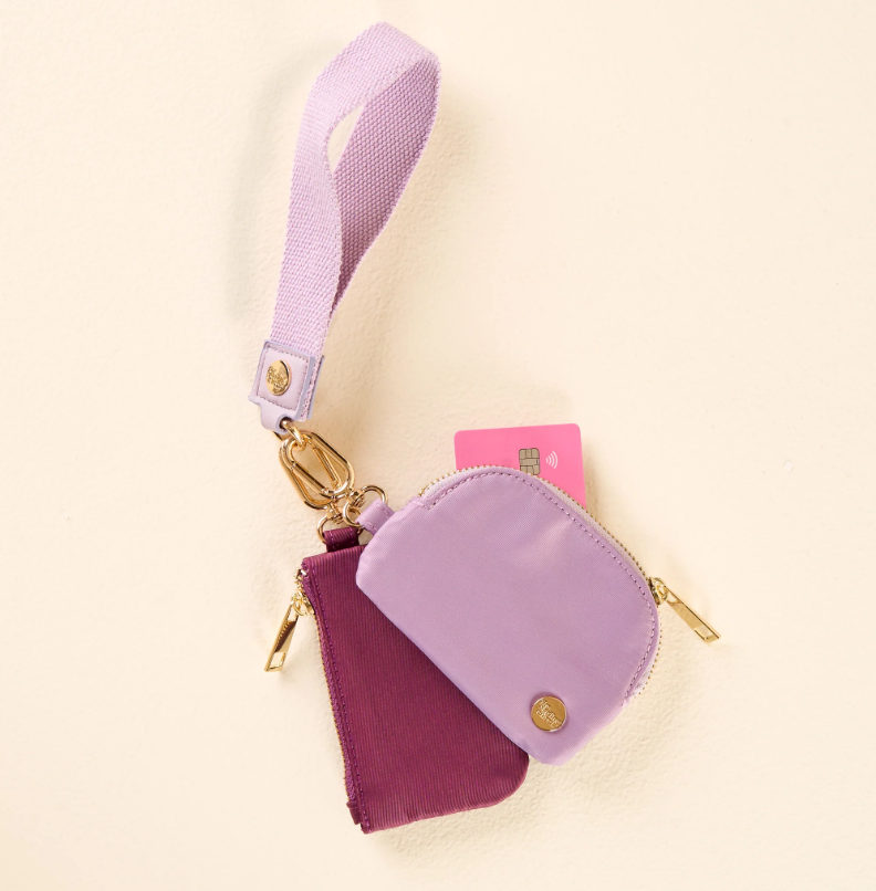 Duo Pouch Wristlet- Lilac