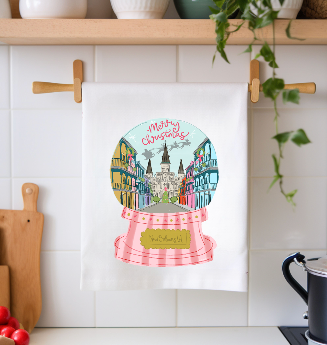 NOLA Globe Tea Towel