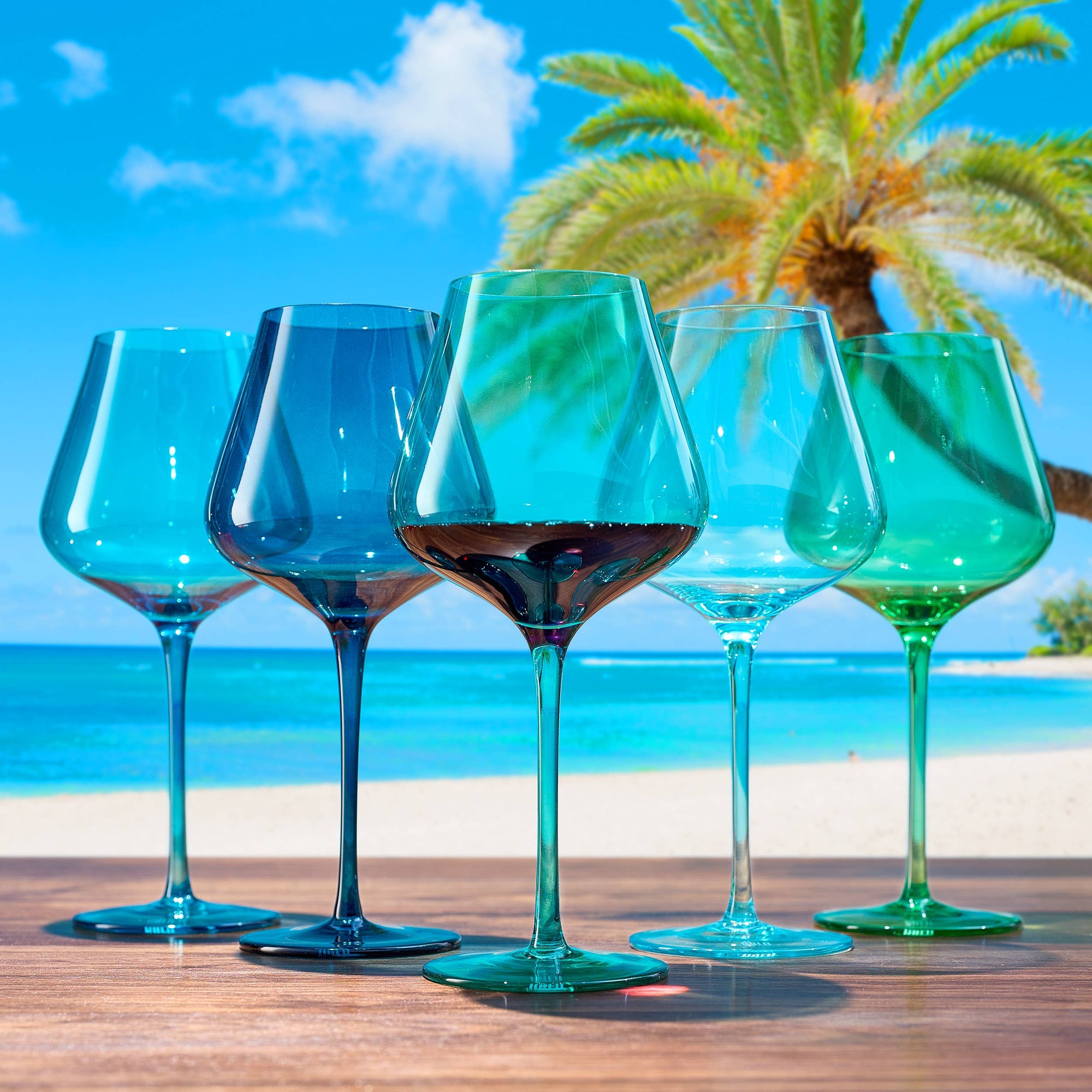 Beaches of Hawaii Glass Set