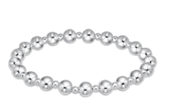 Classic Grateful Sterling Silver Bead Bracelet