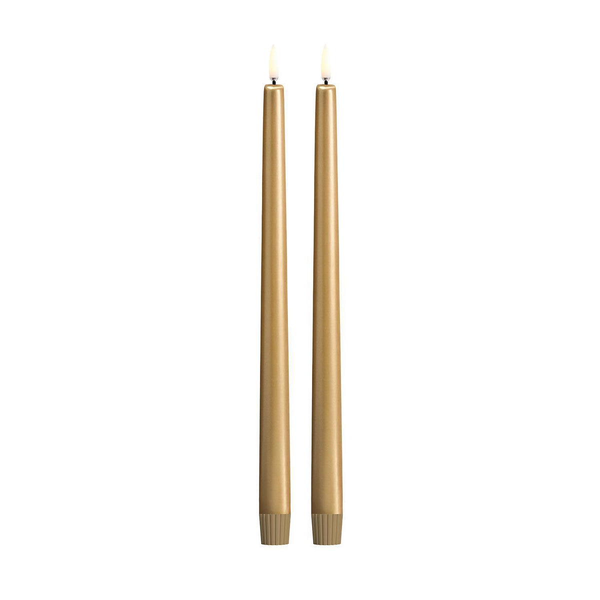 LED Gold Taper Candle