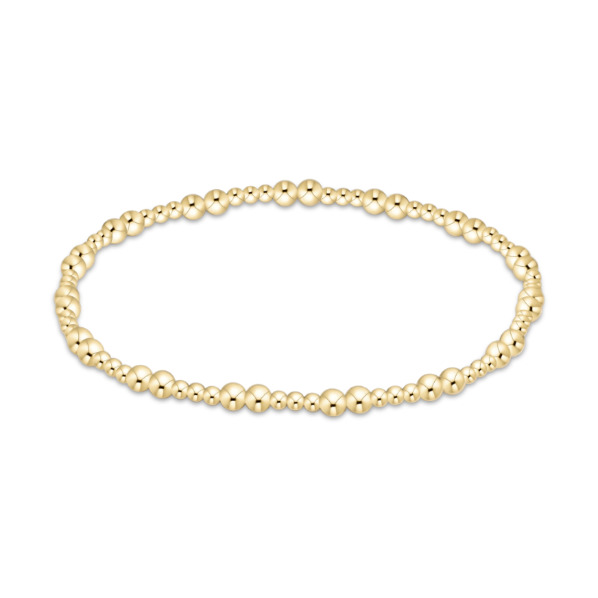 Gold beaded stretch bracelet