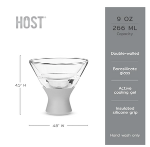 Glass Freeze Martini Glass Set - Gray