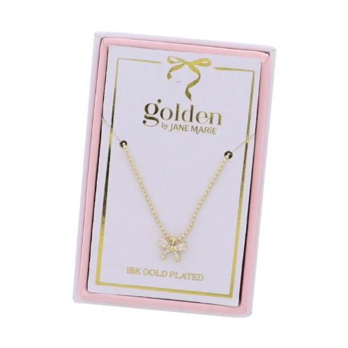 Clear Crystal Bow Necklace