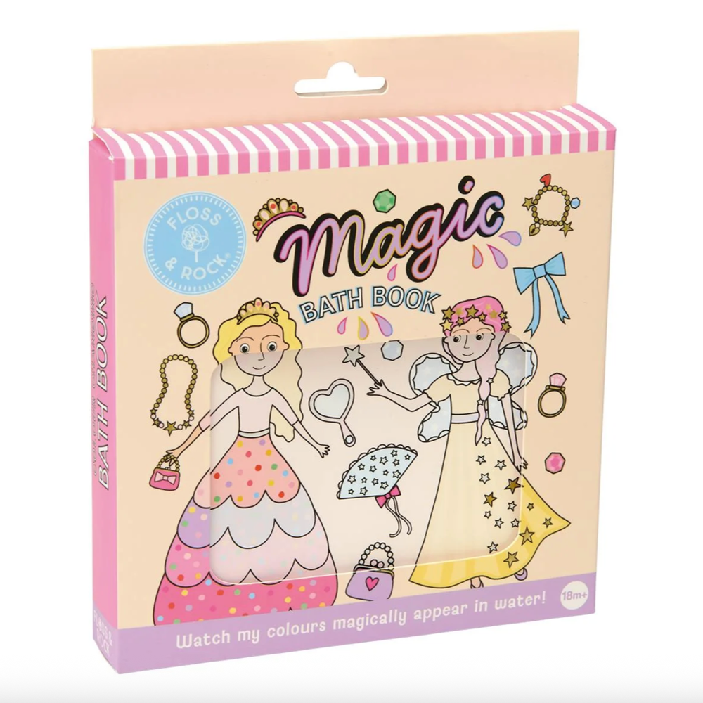 Princess magic water bath book in its package
