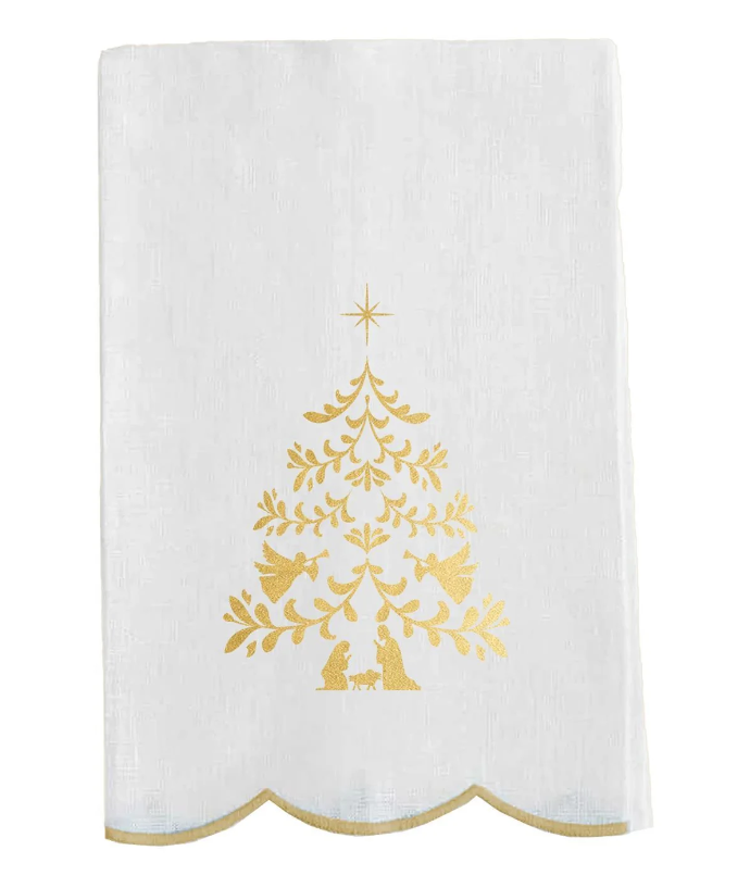 Nativity Tree Tea Towel