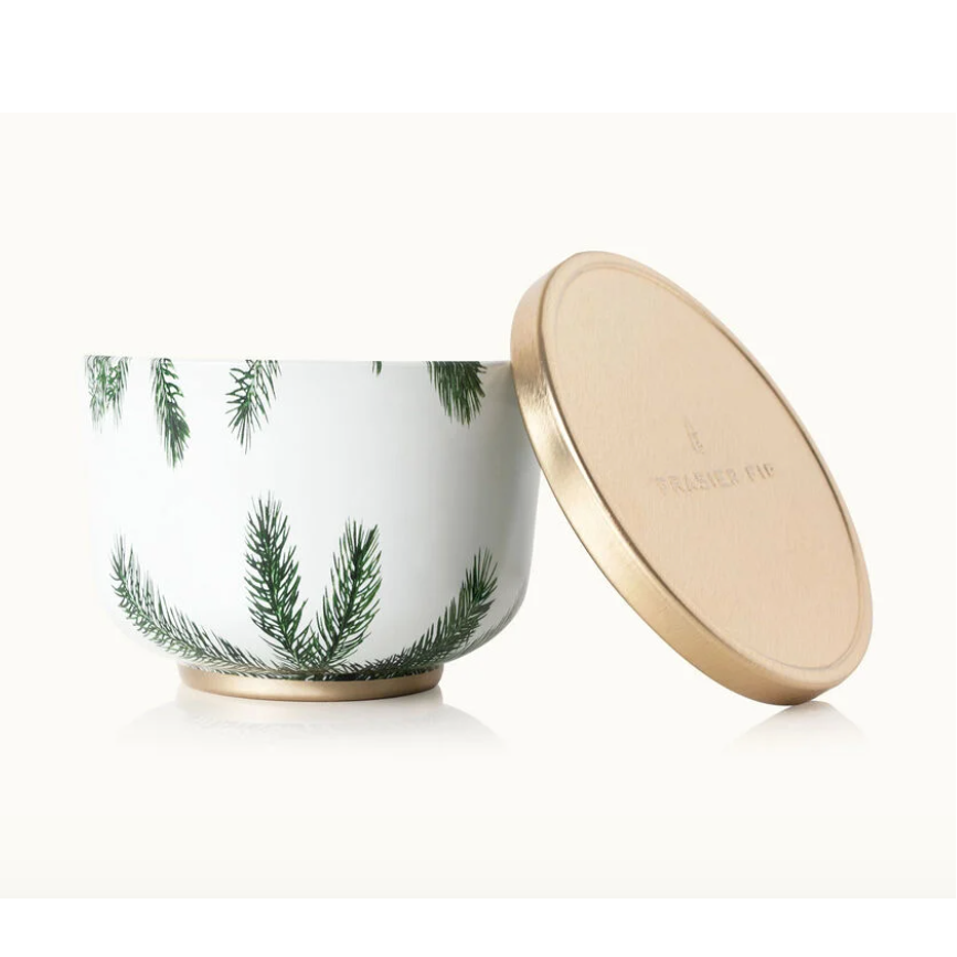 Frasier Fir Tin Candle Gold Lid
