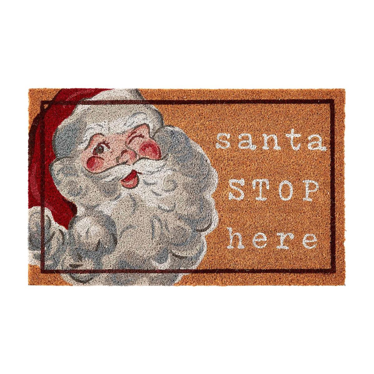 Stop Here Santa Mat