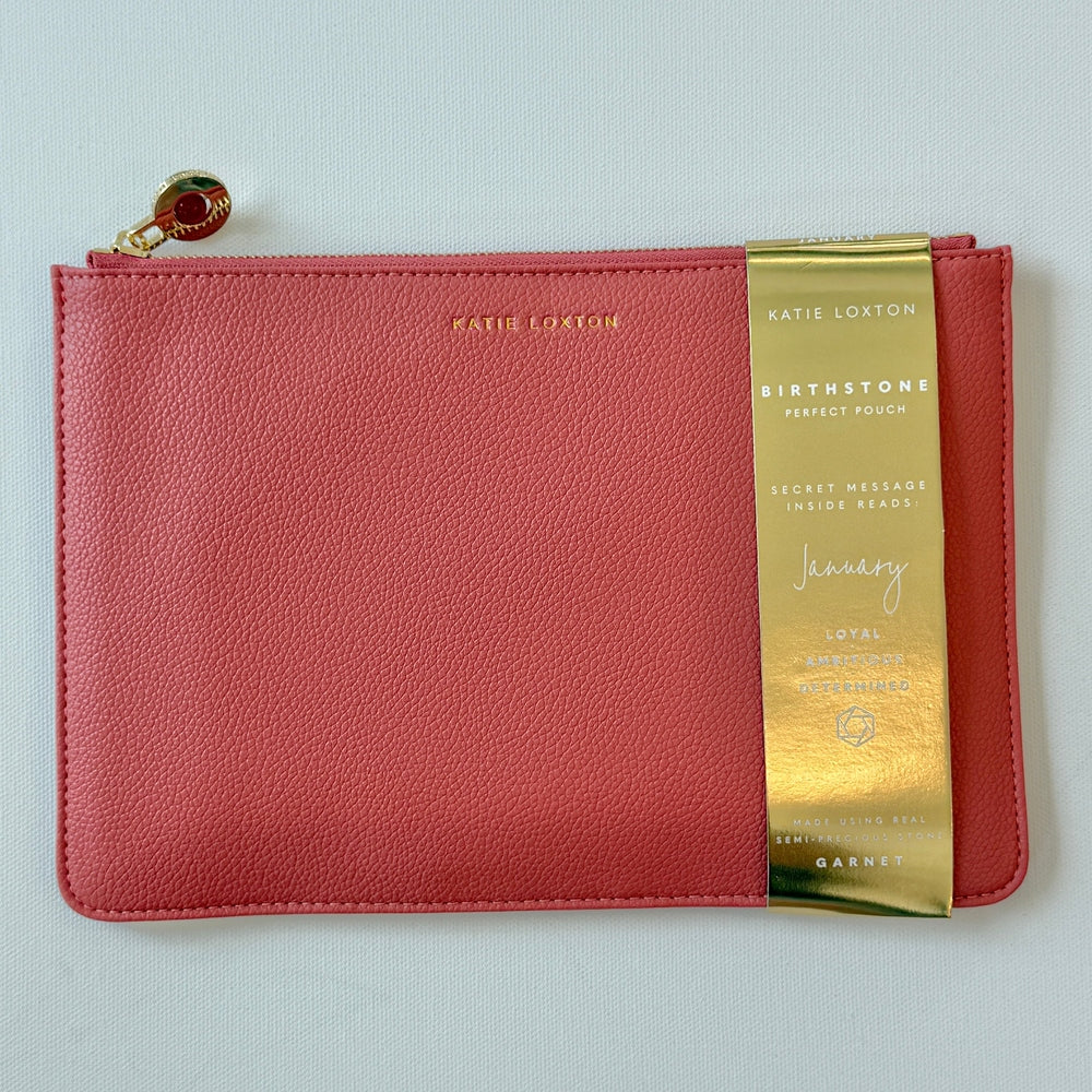Birthstone Pouch - January - Terracotta