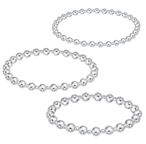 Classic Grateful Sterling Silver Bead Bracelet