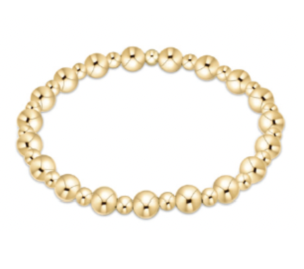 Classic Grateful Gold Bead Bracelet