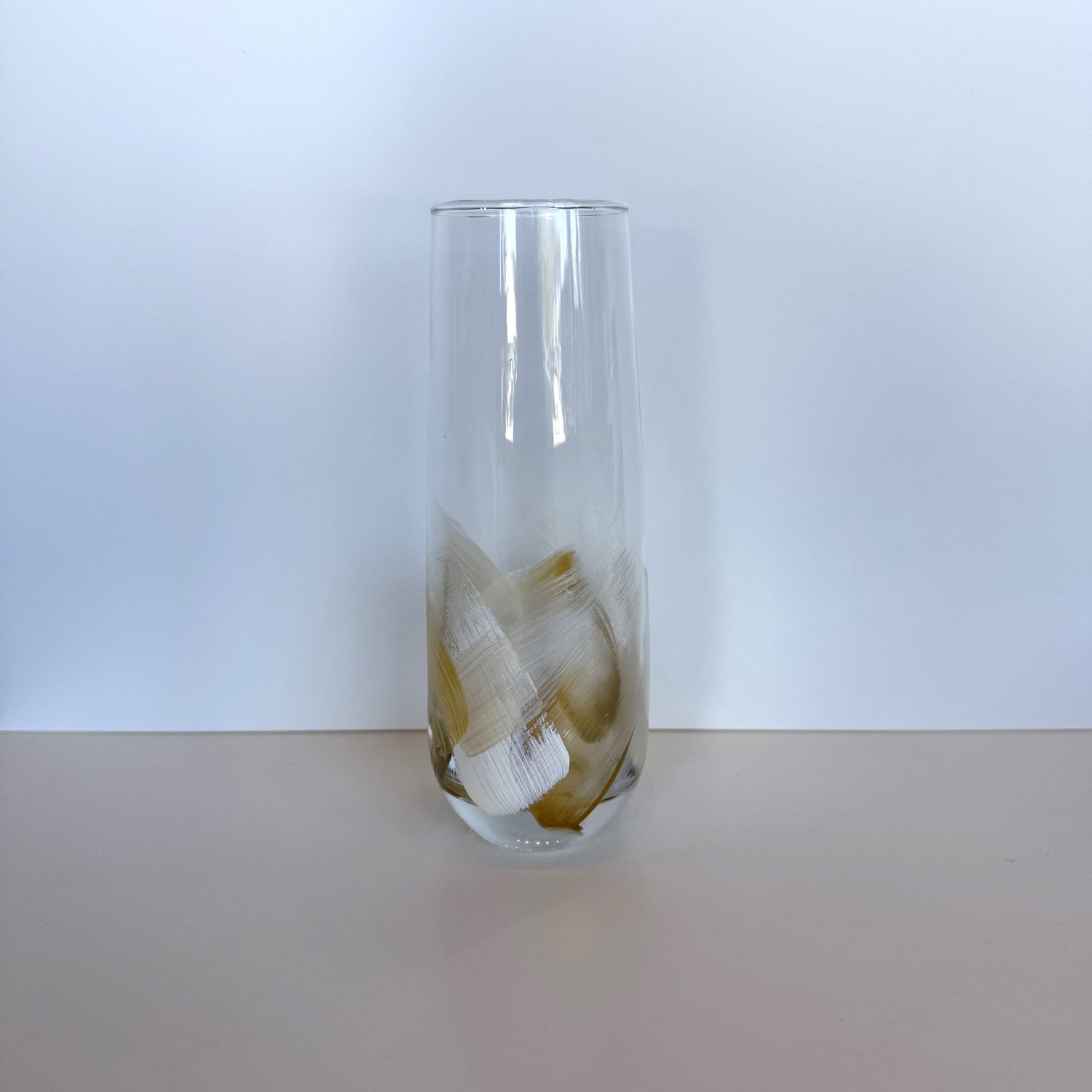 Hand-Painted Stemless Champagne Glass- Party