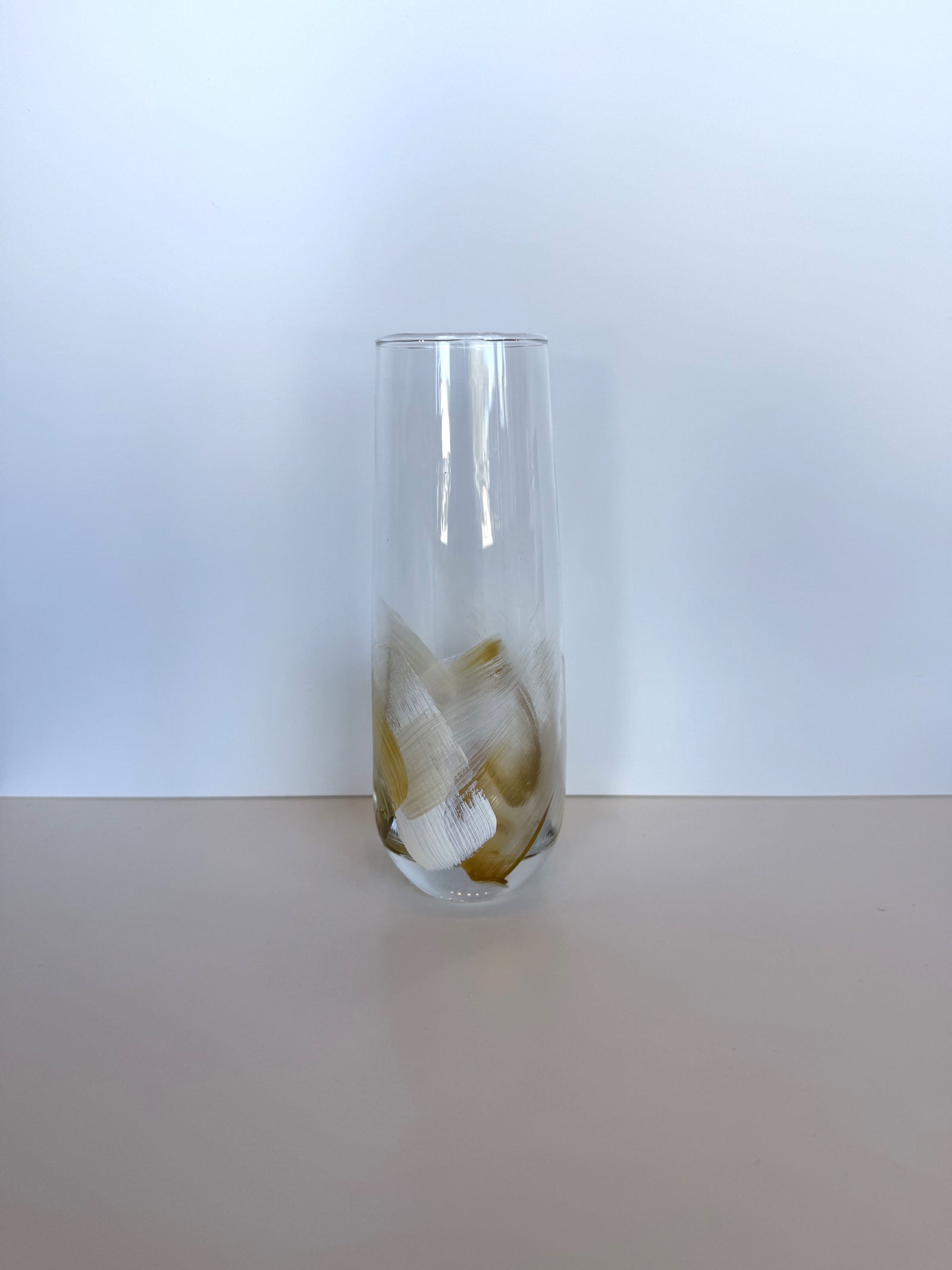 Hand-Painted Stemless Champagne Glass- Party