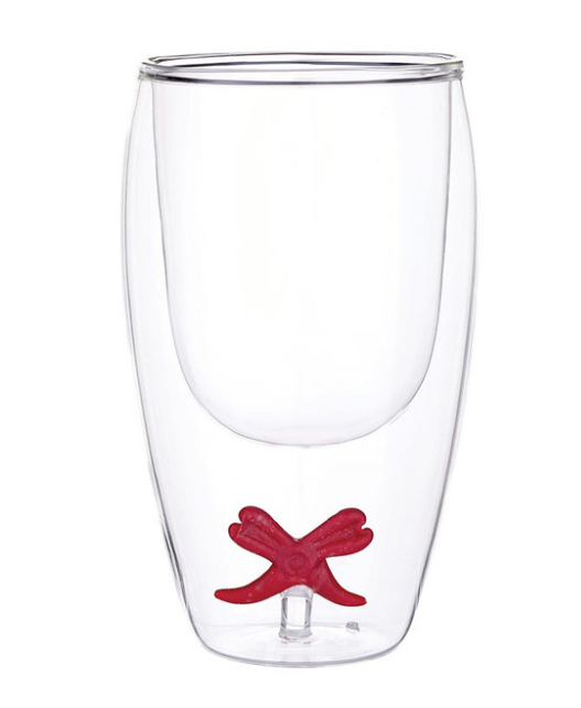 Red Bow Figurine Glass