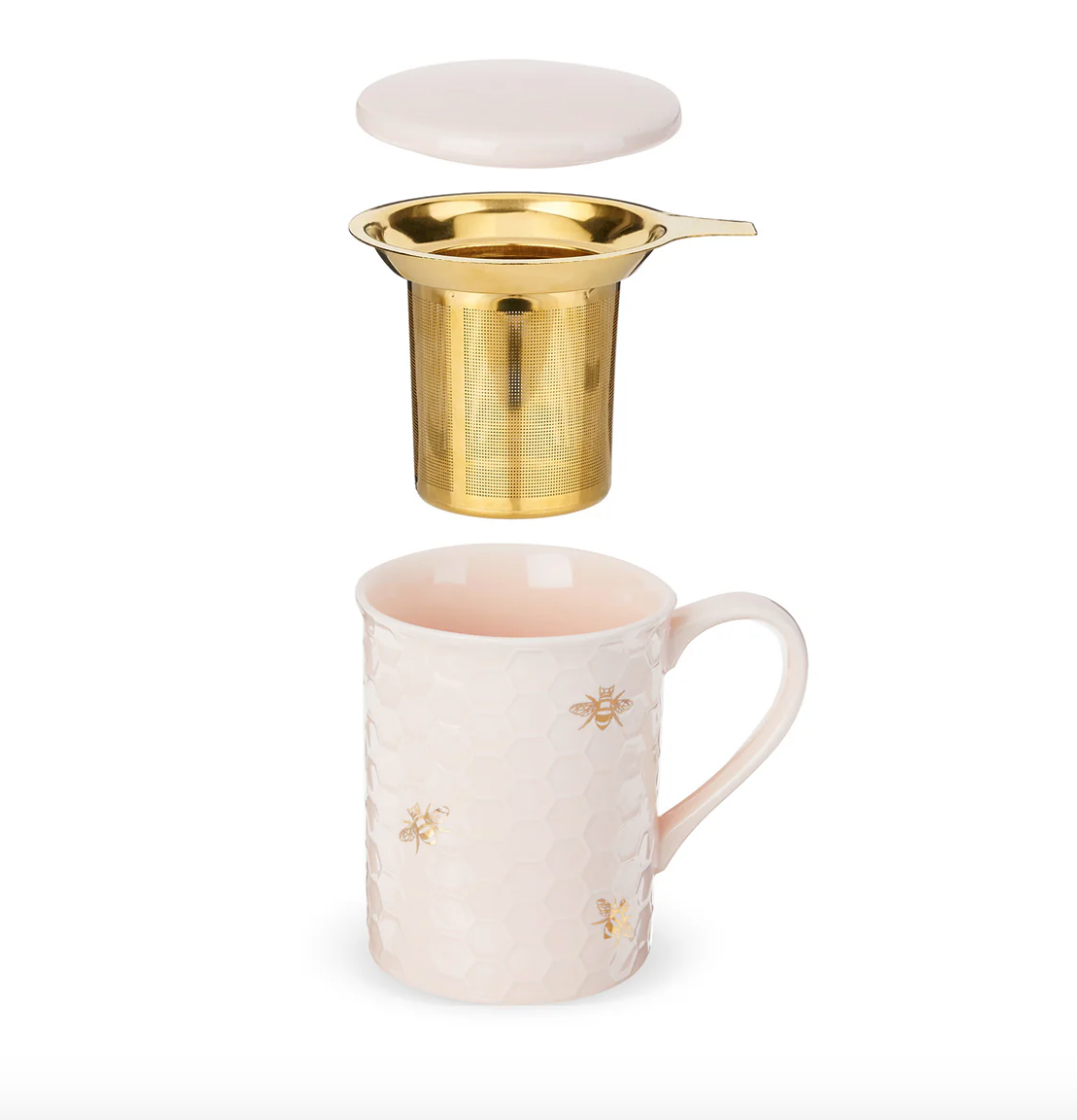 Annette Honeycomb Ceramic Tea Mug & Infuser