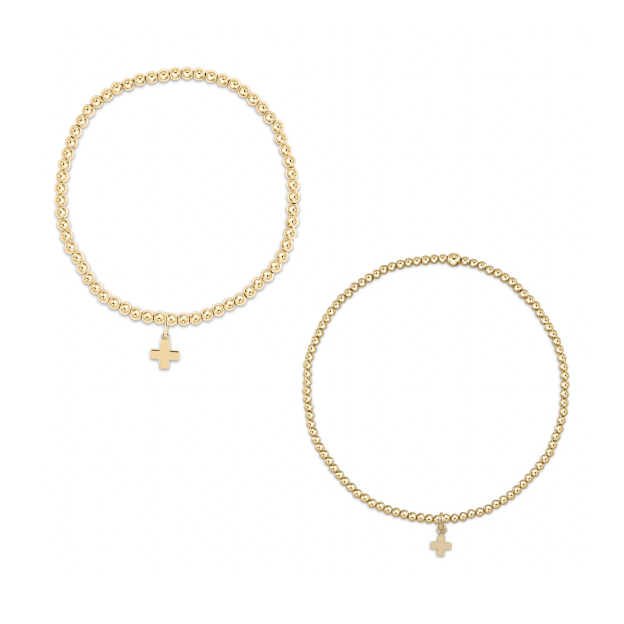 Gold Bracelet Sm Cross Charm