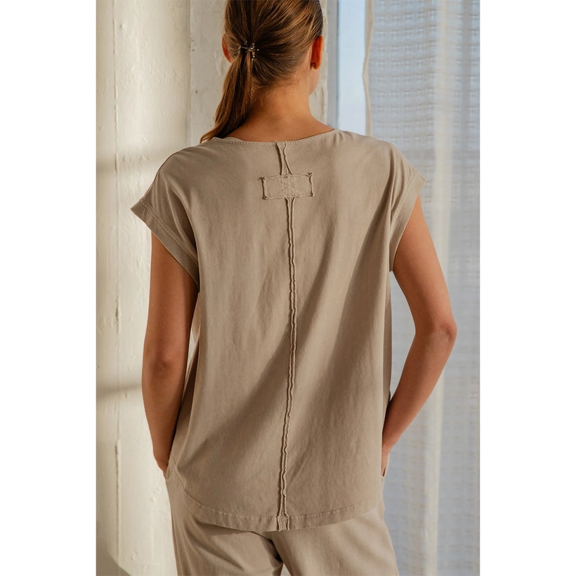 Lt. Taupe Mineral Washed Top