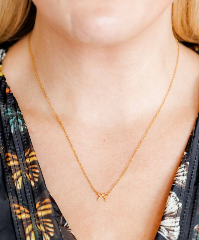 Necklace- Sadie Bow Gold