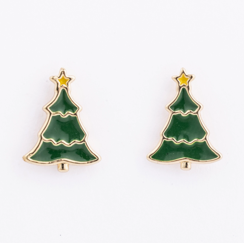 Christmas Tree Stud Earrings
