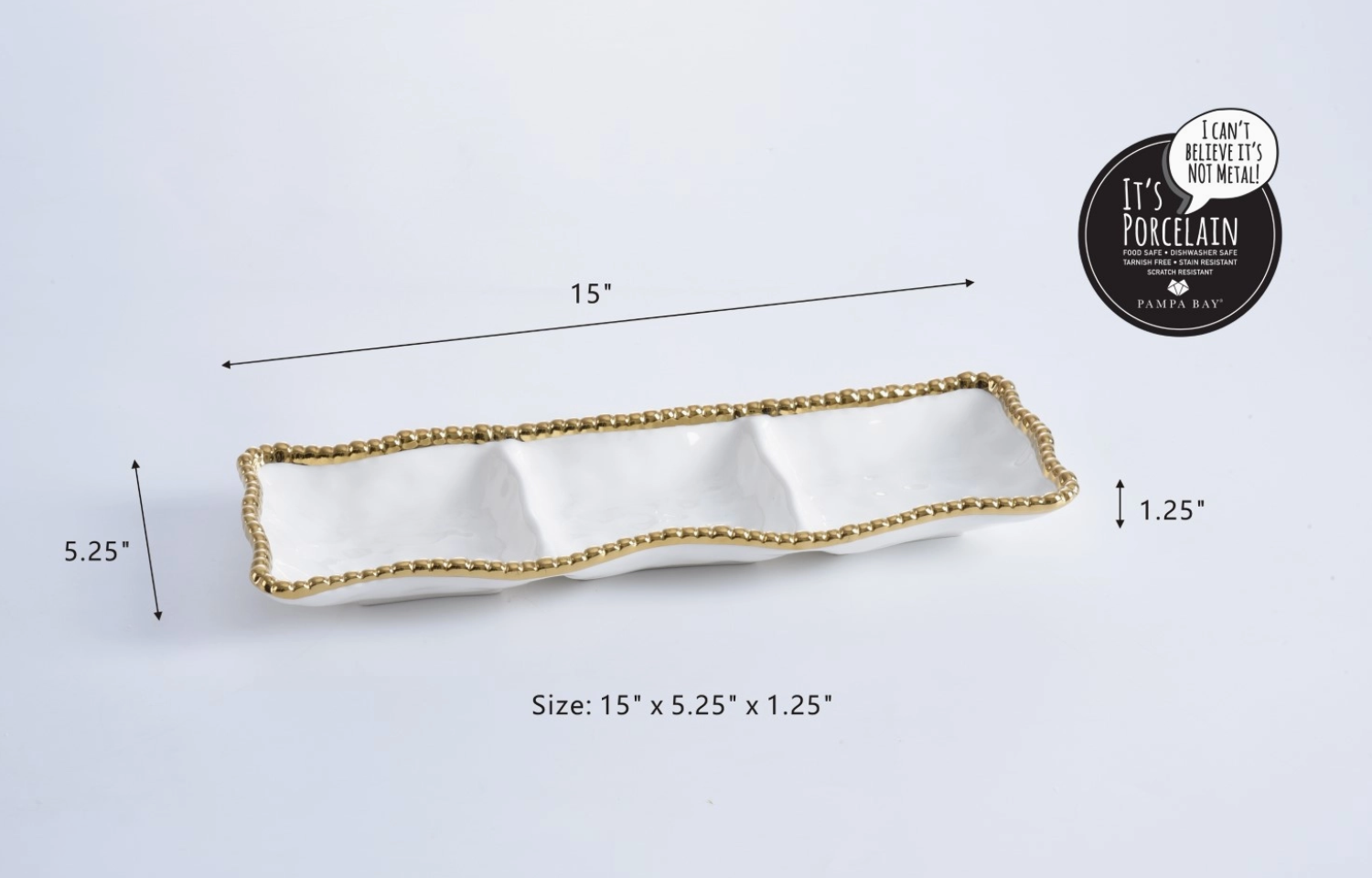 3-Section Serving Piece