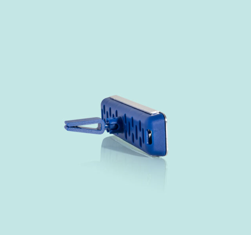 Blue car air freshener vent clip
