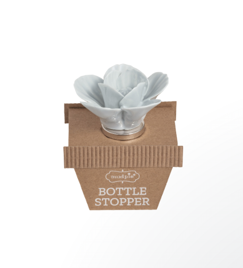 Blue Flower Bottle Stopper